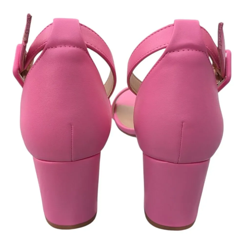 Y-Not Cake Heeled Sandals Shoes Buckle Ankle Strap High Heels Women's Size 10